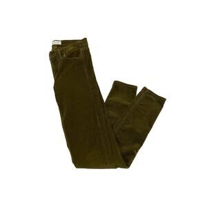 Madewell forest green skinny corduroys size 25 x 32
